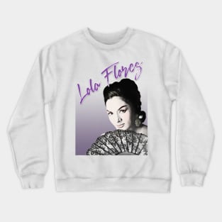 Lola Flores Retro Tribute Art Crewneck Sweatshirt